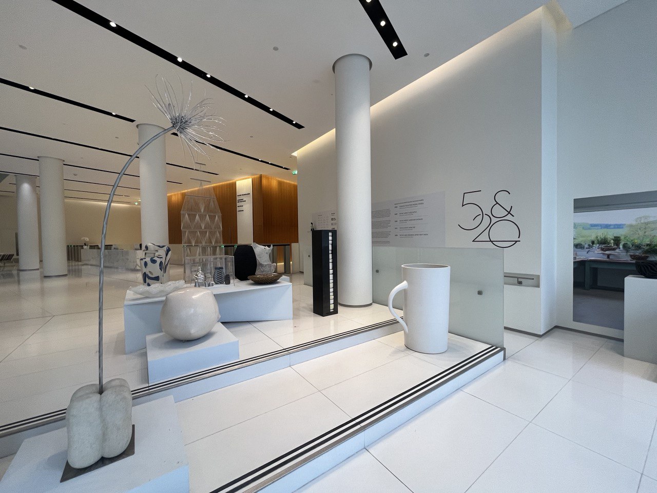 . Display view of the 5&20 Exhibition (14 May – 26 September 2024), Brookfield Properties, 99 Bishopsgate, London.